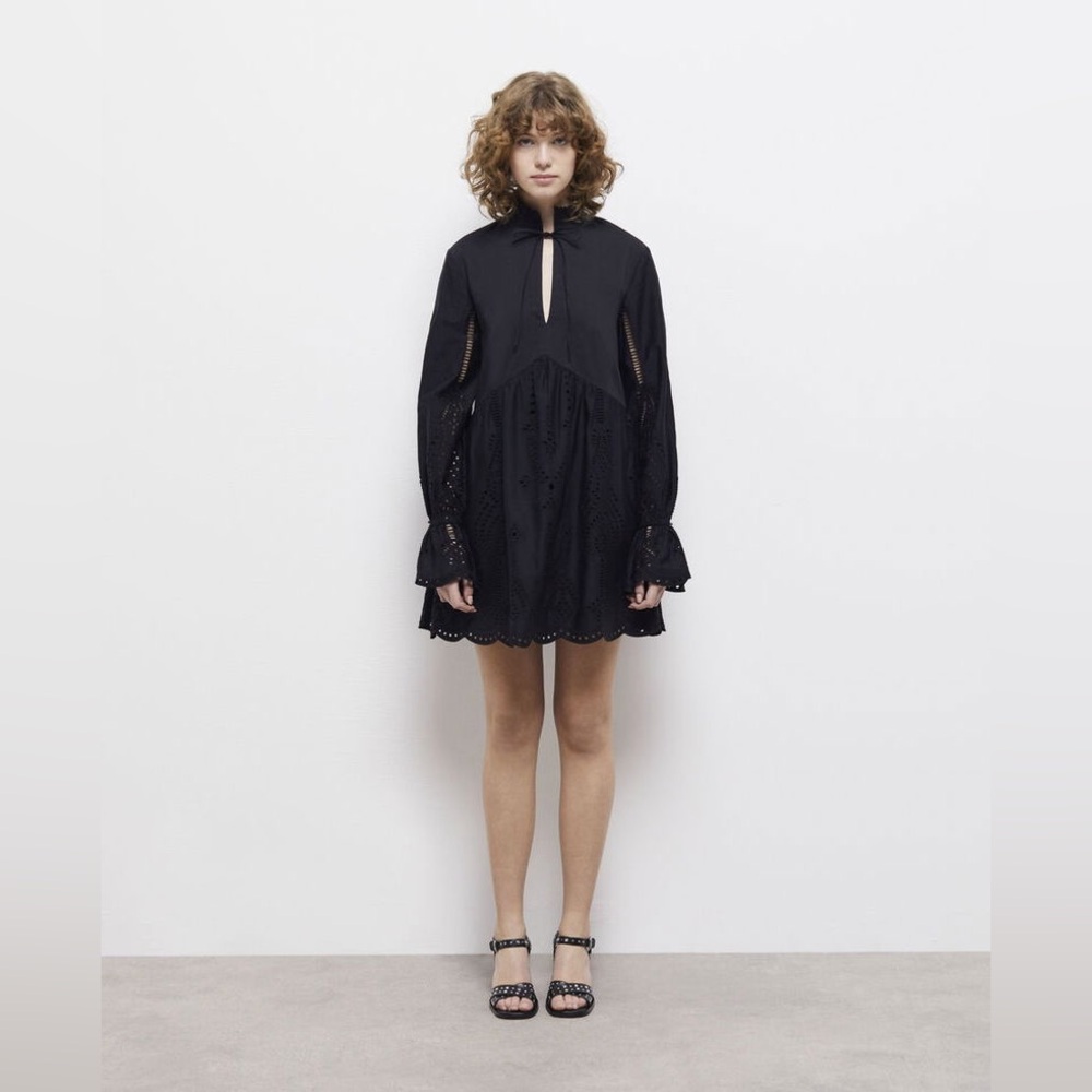 The Kooples Short Dress With Broderie Anglaise Size EU 1 / Small NWT $328